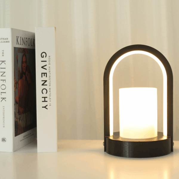 Lunite Noir Dual Light Table Lamp