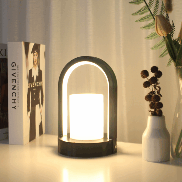 Lunite Noir Dual Light Table Lamp - Image 4